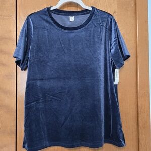 Blue Old Navy Velvet Tee